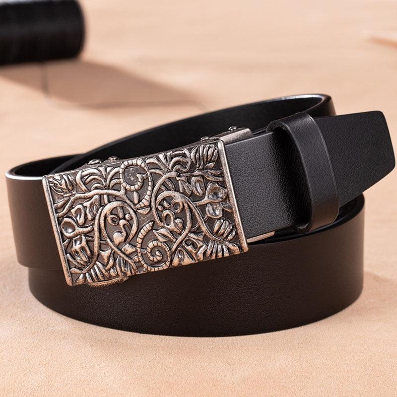 Retro Western Leather Belt For Women, Gesupo Model - Leather Purse Backpack