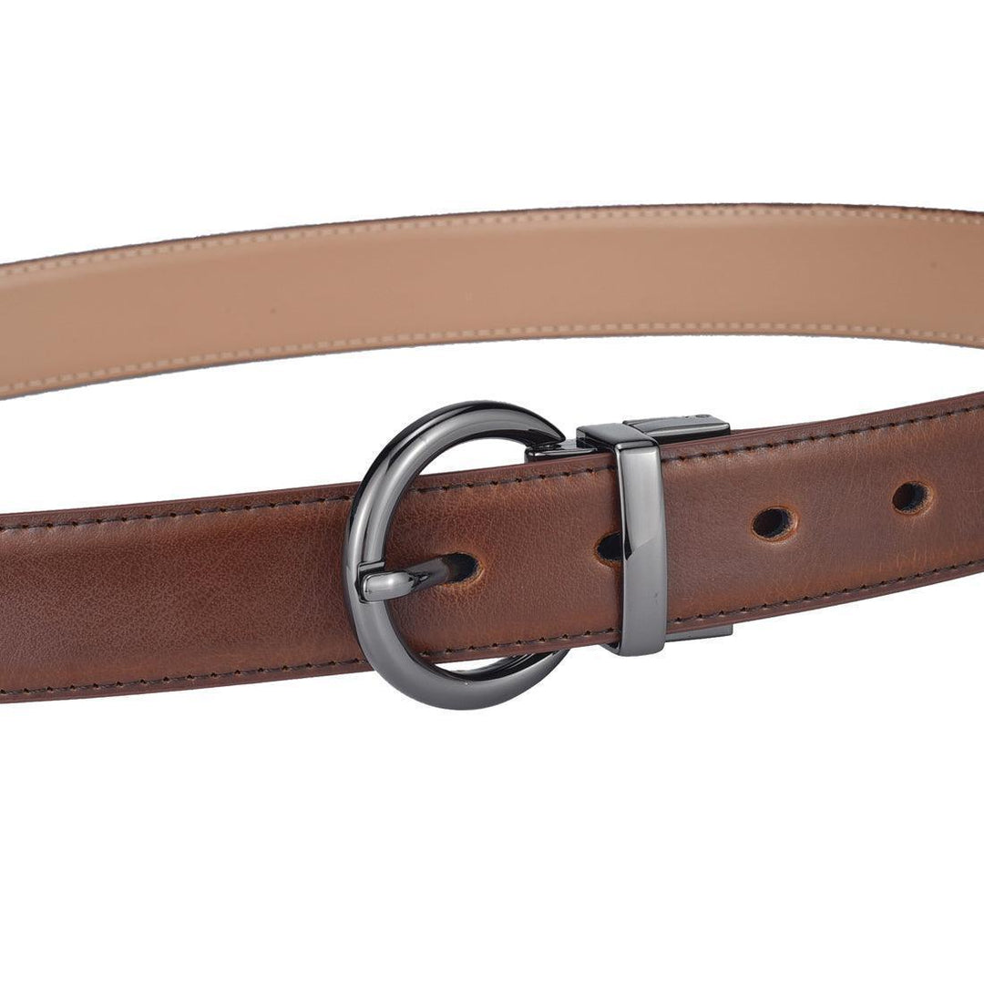 Reversible 2 in 1 Leather Belt For Women, Romane Model - Leather Purse Backpack