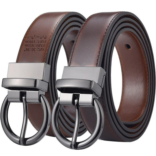 Reversible 2 in 1 Leather Belt For Women, Romane Model - Leather Purse Backpack