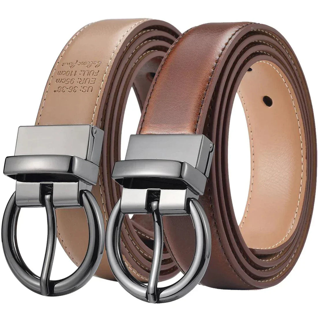 Reversible 2 in 1 Leather Belt For Women, Romane Model - Leather Purse Backpack