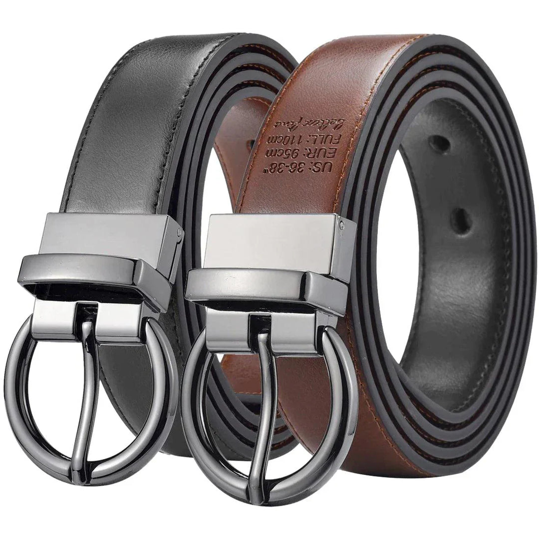Reversible 2 in 1 Leather Belt For Women, Romane Model - Leather Purse Backpack