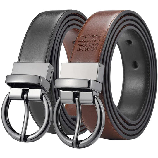 Reversible 2 in 1 Leather Belt For Women, Romane Model - Leather Purse Backpack