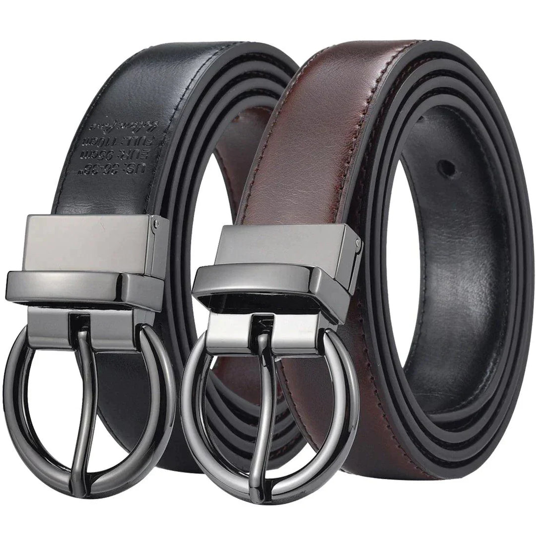 Reversible 2 in 1 Leather Belt For Women, Romane Model - Leather Purse Backpack