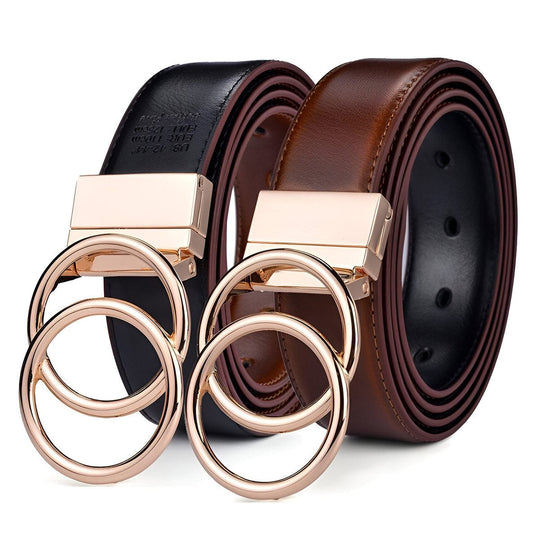 Reversible 2 in 1 Leather Belt For Women, Lena Model - Leather Purse Backpack