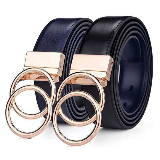 Reversible 2 in 1 Leather Belt For Women, Lena Model - Leather Purse Backpack