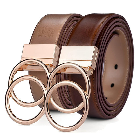 Reversible 2 in 1 Leather Belt For Women, Lena Model - Leather Purse Backpack