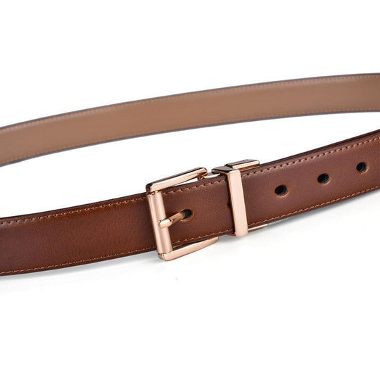 Reversible 2 in 1 Leather Belt For Women, Camille Model - Leather Purse Backpack