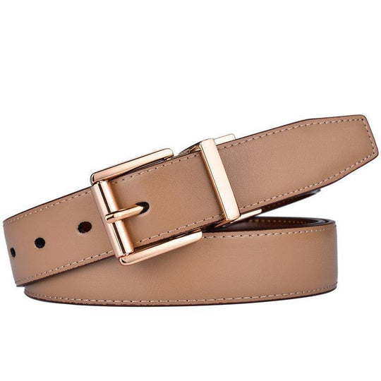 Reversible 2 in 1 Leather Belt For Women, Camille Model - Leather Purse Backpack