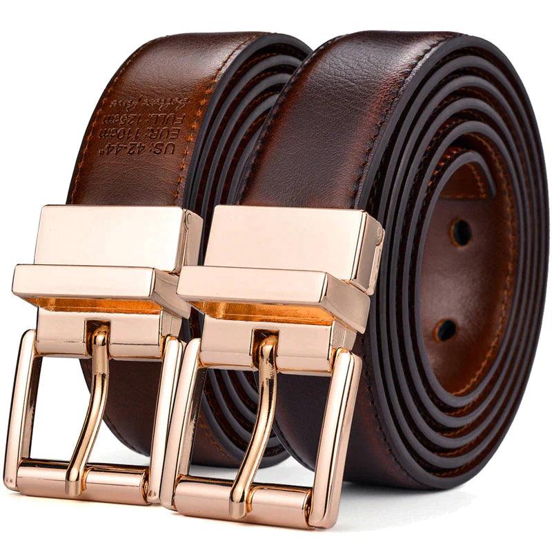 Reversible 2 in 1 Leather Belt For Women, Camille Model - Leather Purse Backpack