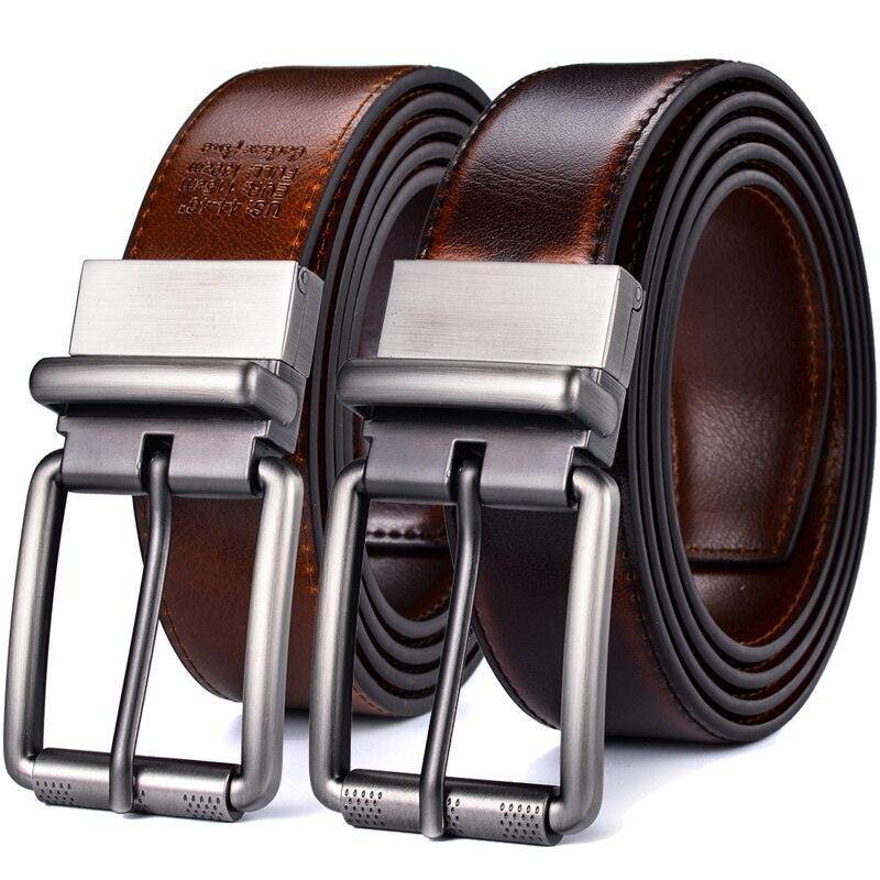 Reversible 2 In 1 Leather Belt For Men, Elegant Model - Leather Purse Backpack