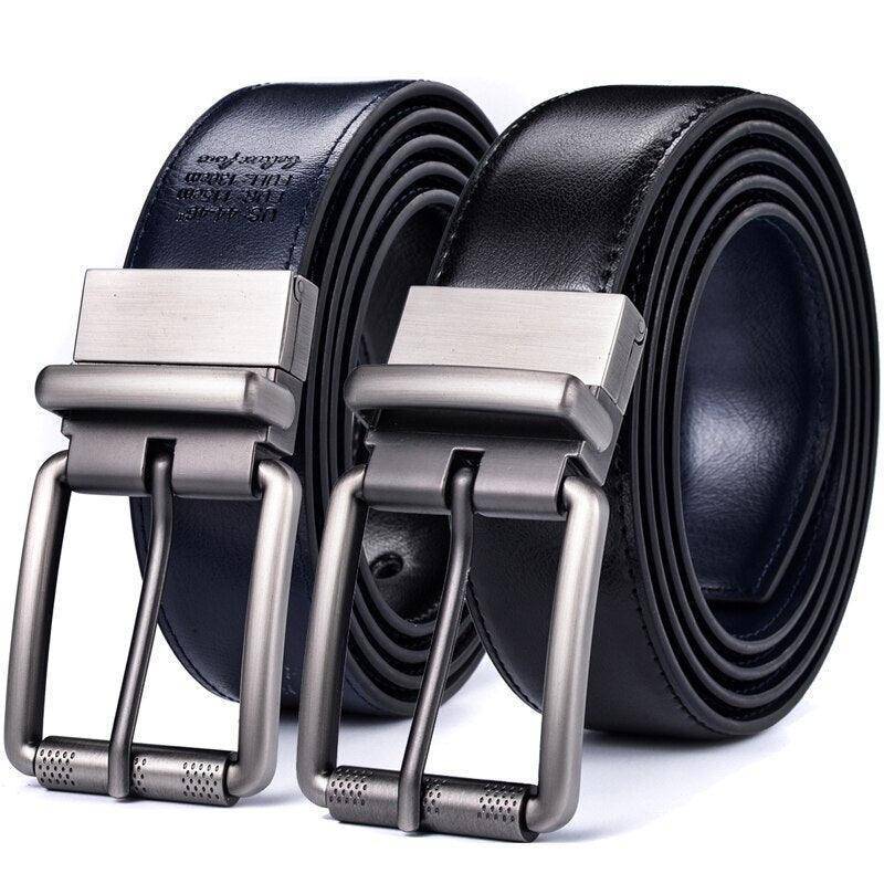 Reversible 2 In 1 Leather Belt For Men, Elegant Model - Leather Purse Backpack