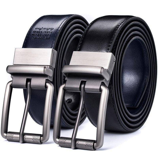 Reversible 2 In 1 Leather Belt For Men, Elegant Model - Leather Purse Backpack