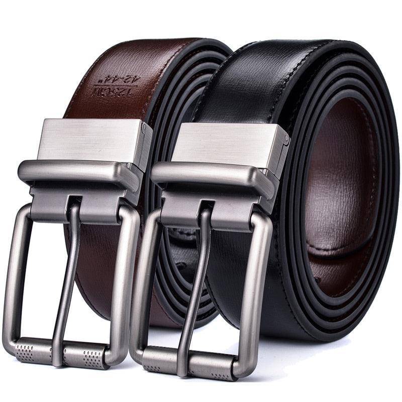 Reversible 2 In 1 Leather Belt For Men, Elegant Model - Leather Purse Backpack