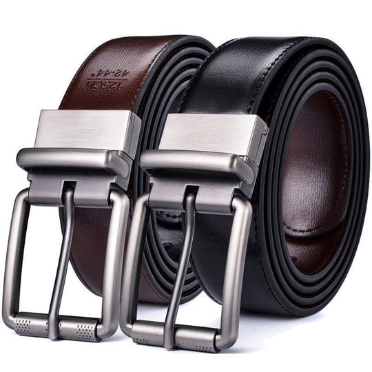 Reversible 2 In 1 Leather Belt For Men, Elegant Model - Leather Purse Backpack