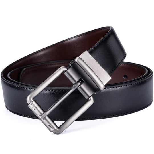 Reversible 2 In 1 Leather Belt For Men, Elegant Model - Leather Purse Backpack