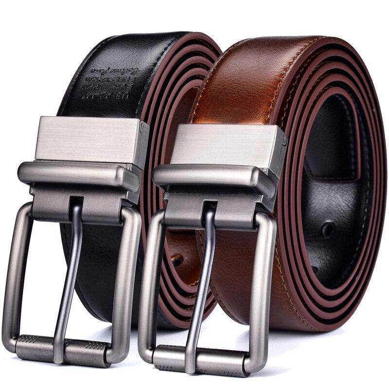Reversible 2 In 1 Leather Belt For Men, Elegant Model - Leather Purse Backpack