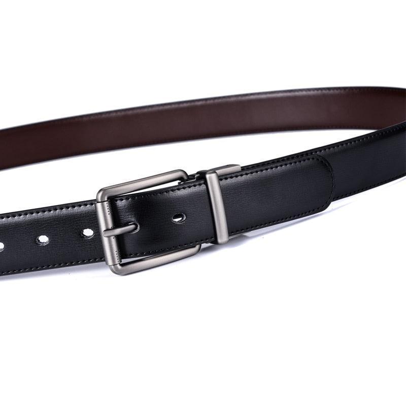 Reversible 2 In 1 Leather Belt For Men, Elegant Model - Leather Purse Backpack
