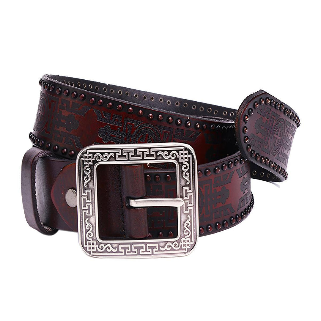 Unique Western Leather Belt For Woman, Daksha Model - Leather Purse Backpack