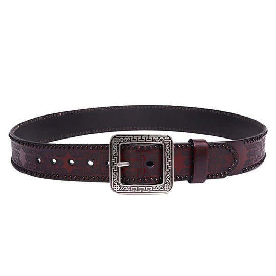 Unique Western Leather Belt For Woman, Daksha Model - Leather Purse Backpack