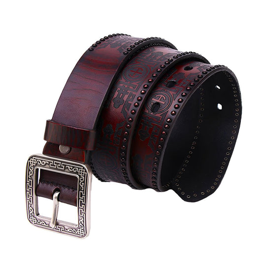Unique Western Leather Belt For Woman, Daksha Model - Leather Purse Backpack