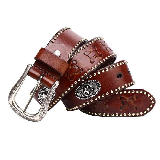 Western Leather Belt For Women, Chumani Model - Leather Purse Backpack