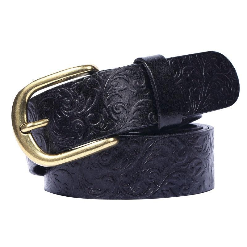 Unique Western Leather Belt For Women, Eyota Model - Leather Purse Backpack