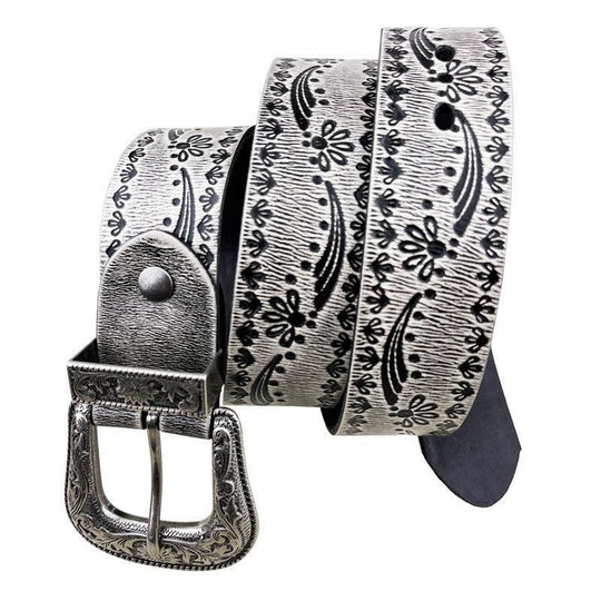 Classic Western Leather Belt For Women, Tusa Model - Leather Purse Backpack