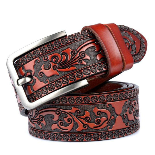 Custom Western Leather Belt For Men, Glory Model - Leather Purse Backpack