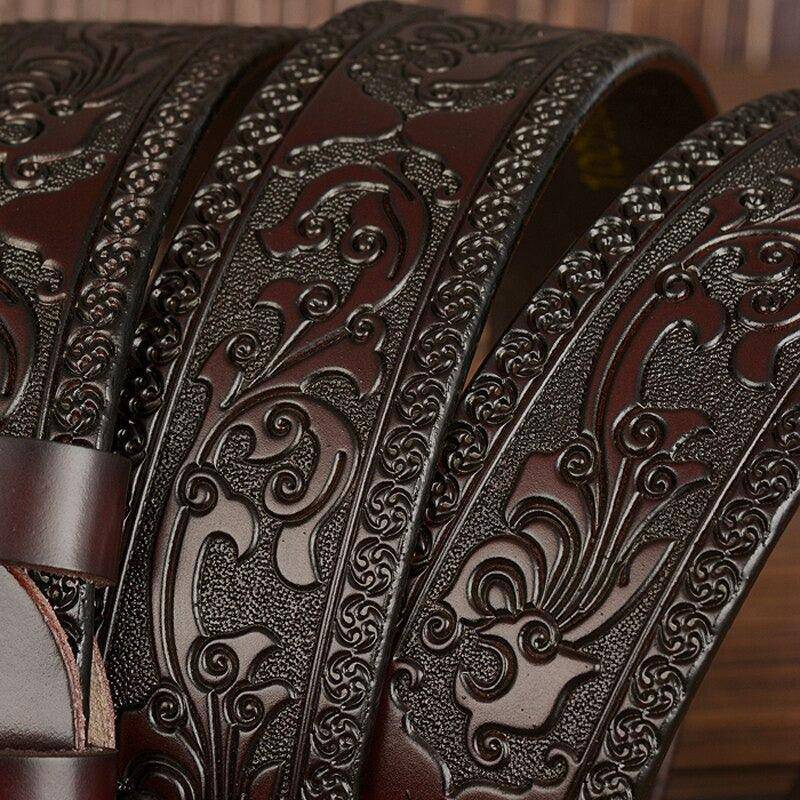 Custom Western Leather Belt For Men, Glory Model - Leather Purse Backpack