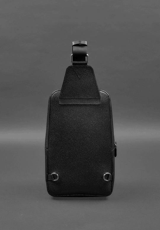 Chic Leather Sling Bag for Men – Elegant One-Shoulder Chest Pack - Leather Purse Backpack