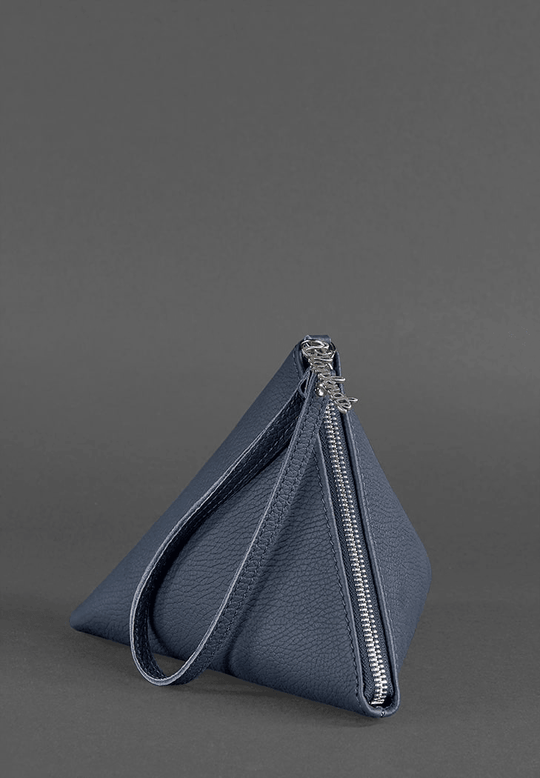 Classic Design Women's Leather Cosmetic Bag Pyramid - Leather Purse Backpack
