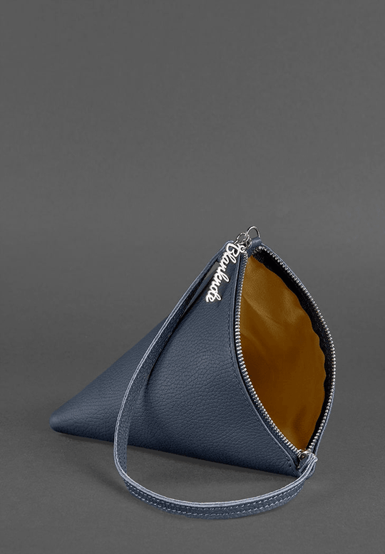 Classic Design Women's Leather Cosmetic Bag Pyramid - Leather Purse Backpack