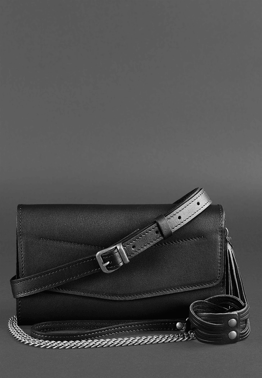 Classic Leather Women's Crossbody Bag for Evening and Daily Use - Leather Purse Backpack