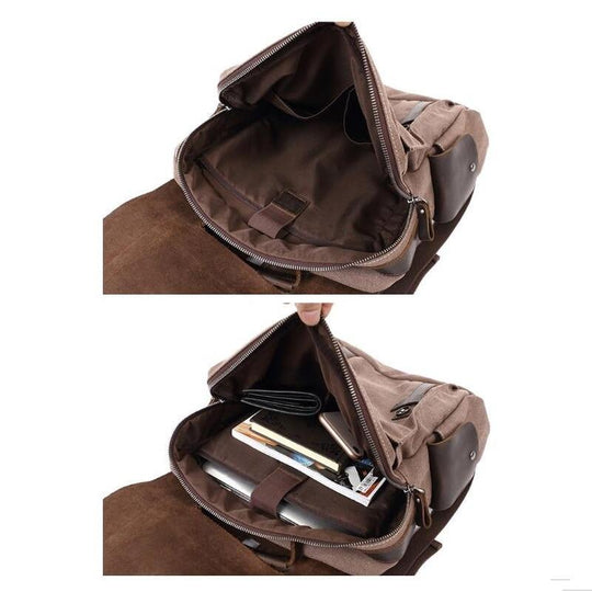 Small Canvas Backpack – Compact, Stylish Bag for Daily Essentials and Travel - Leather Purse Backpack