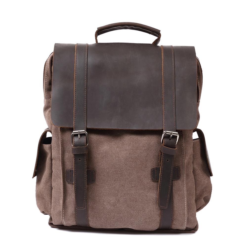 Small Canvas Backpack – Compact, Stylish Bag for Daily Essentials and Travel - Leather Purse Backpack
