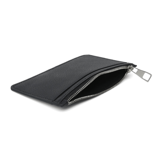 Compact Unique Black Leather Card Holder - Leather Purse Backpack