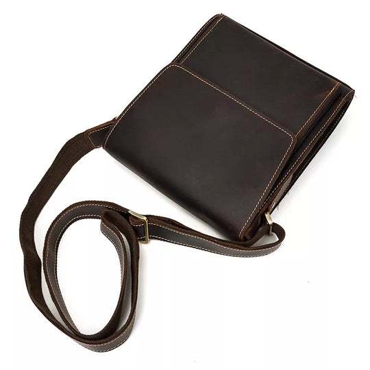 Sleek and stylish small leather shoulder bag for him
