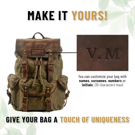 Elegant Canvas Leather Backpack – Durable, Stylish Bag for Everyday Use - Leather Purse Backpack