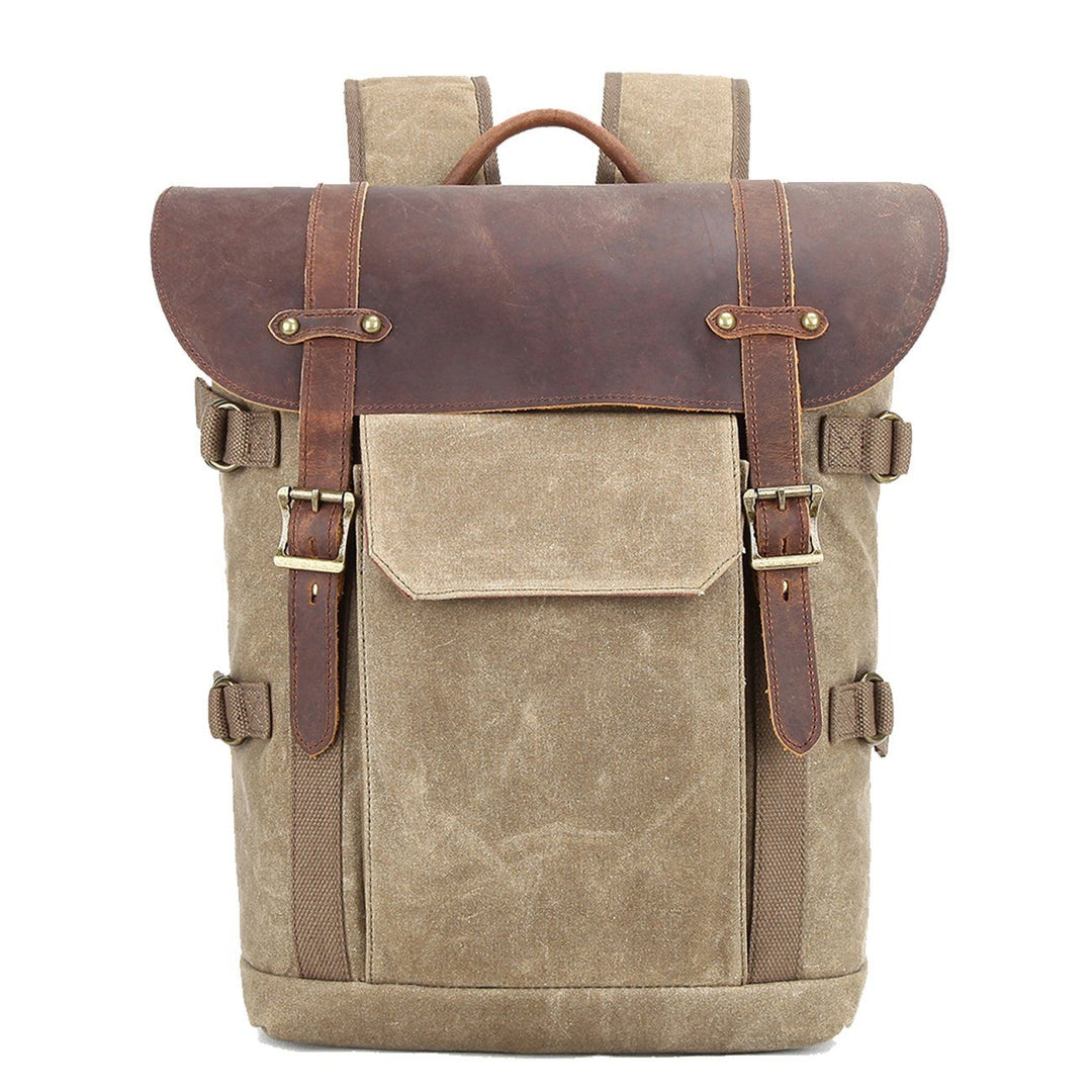 Stylish DSLR Camera Bag with Multiple Compartments and Ergonomic Design - Leather Purse Backpack