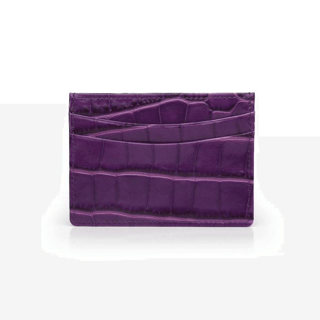 Elegant Dark Magenta Card Holder Italian Leather - Leather Purse Backpack