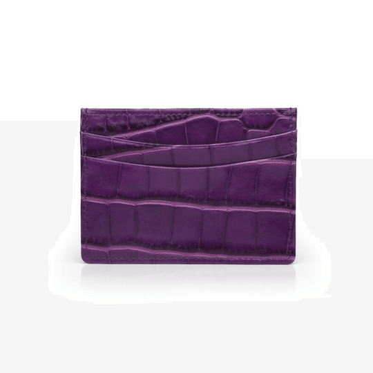 Elegant Dark Magenta Card Holder Italian Leather - Leather Purse Backpack