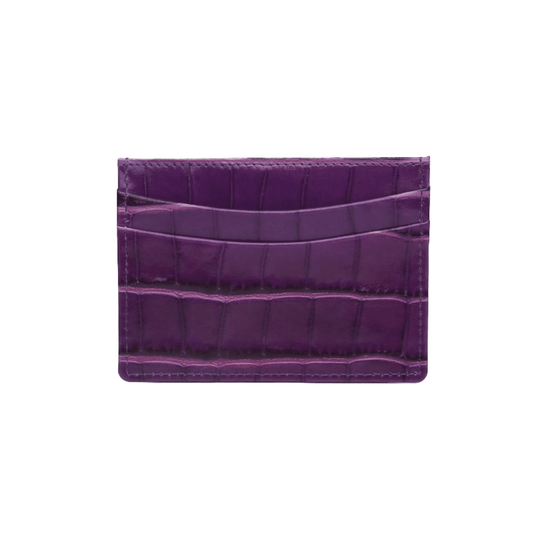 Elegant Dark Magenta Card Holder Italian Leather - Leather Purse Backpack