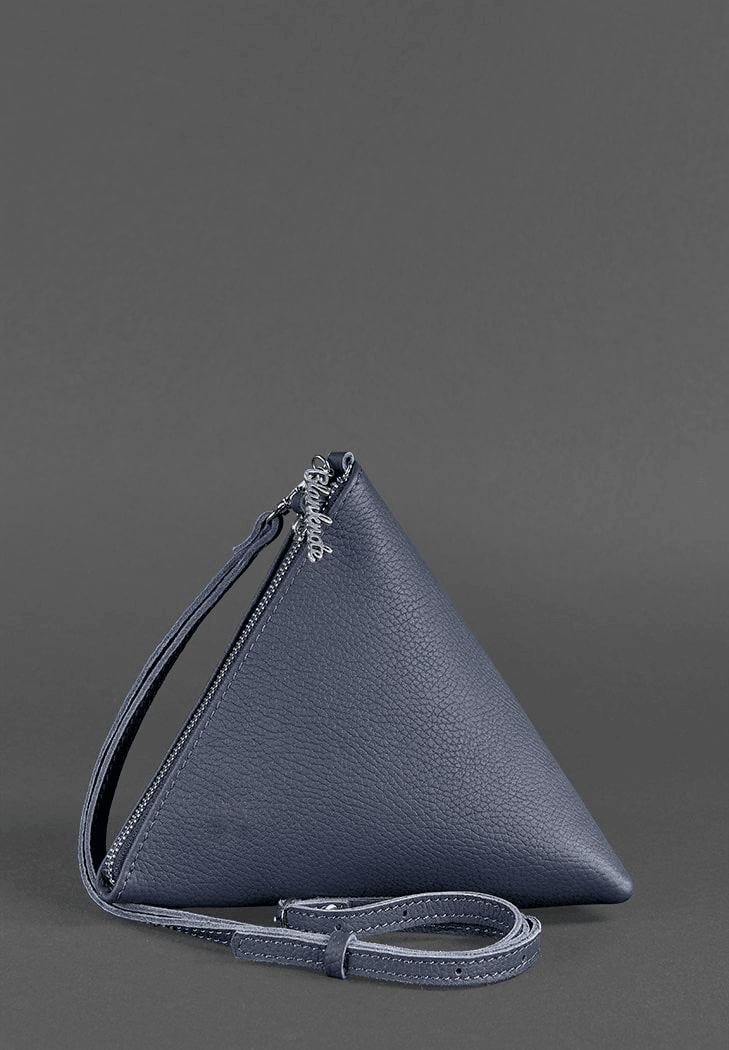 Elegant Design Women's Leather Cosmetic Bag Pyramid - Leather Purse Backpack