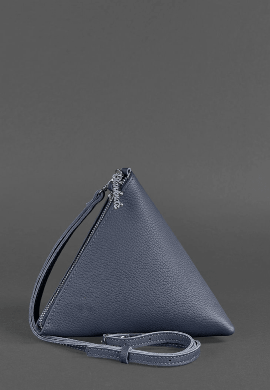 Elegant Design Women's Leather Cosmetic Bag Pyramid - Leather Purse Backpack