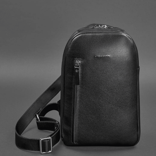 Elegant Handmade Premium Leather Men's One-Shoulder Sling Backpack - Leather Purse Backpack