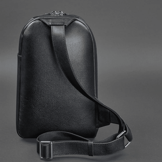 Elegant Handmade Premium Leather Men's One-Shoulder Sling Backpack - Leather Purse Backpack