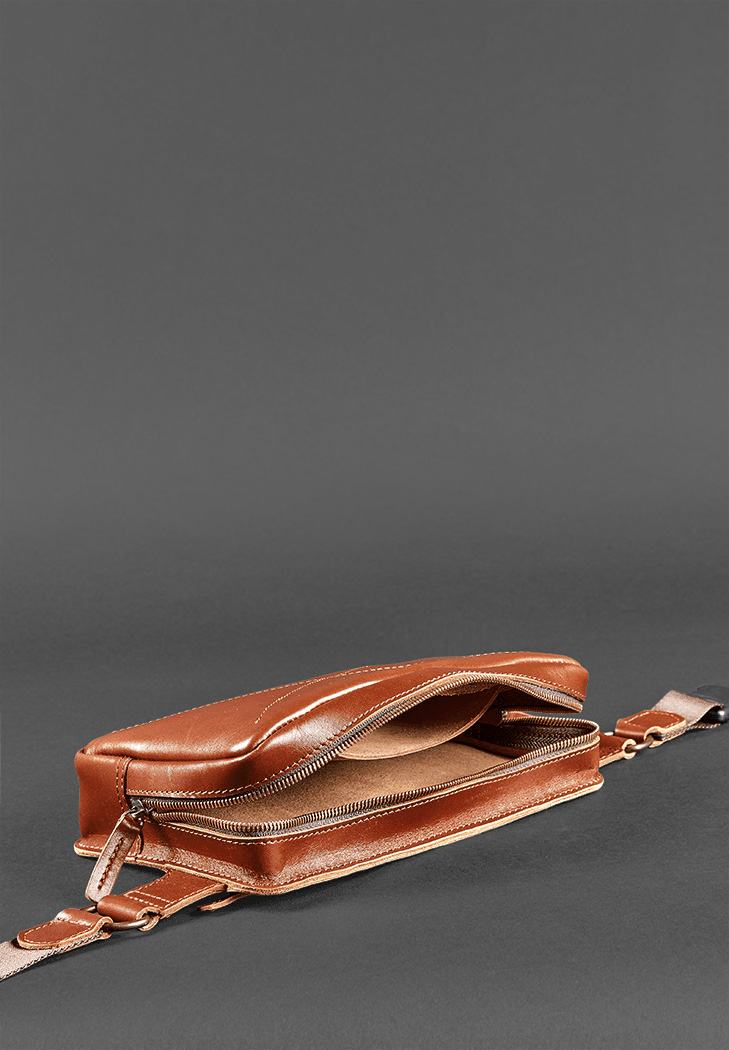Elegant Handmade Soft Leather Sling Bag - Luxury Sling Bag - Leather Purse Backpack