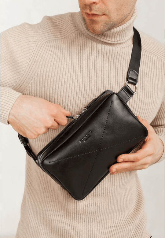Elegant Handmade Soft Leather Sling Bag - Luxury Sling Bag - Leather Purse Backpack