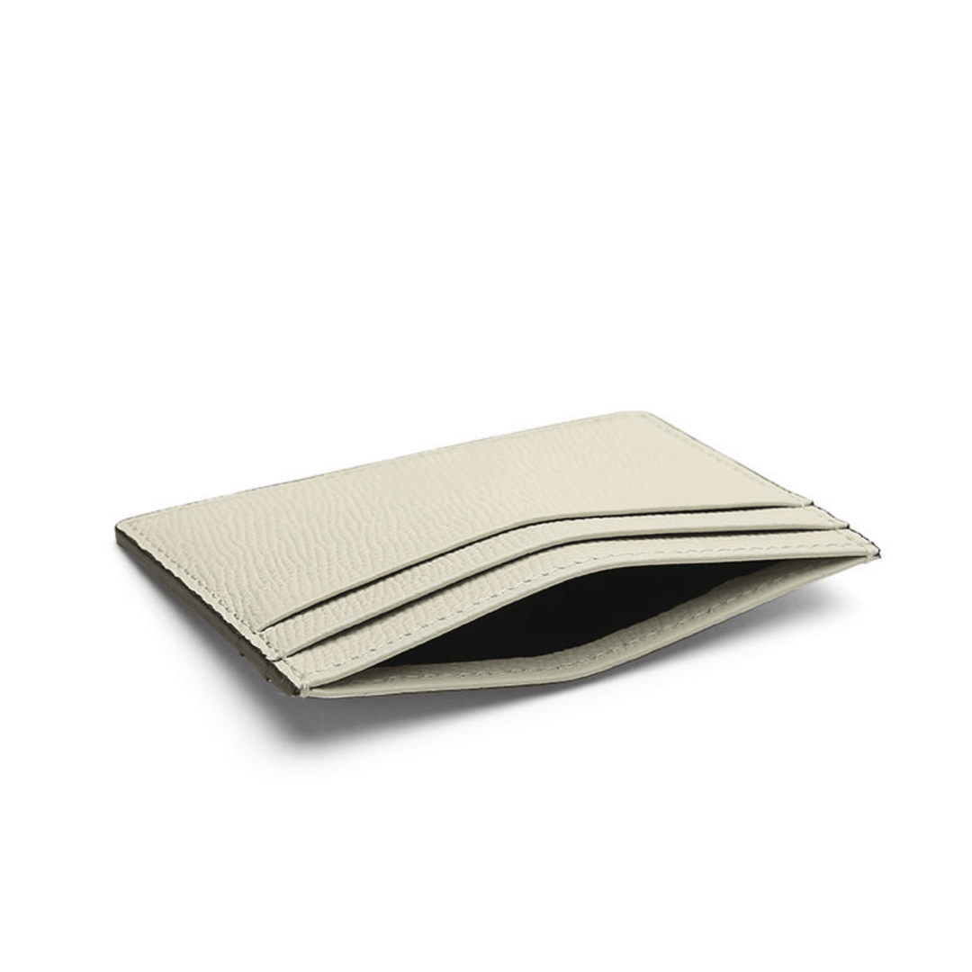 Elegant Ivory Minimalist Leather Card Holder - Leather Purse Backpack