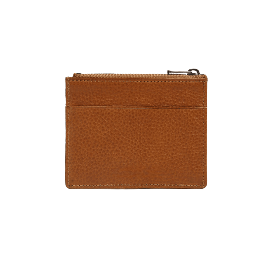 Exclusive Compact Brown Leather Card Holder - Leather Purse Backpack